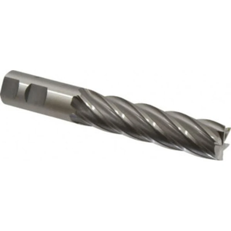 OSG 1, 4 LOC, 1 Shank Diam, 6-1/2 OAL, 6 Flute, Cobalt Square End Mill Single End, Uncoated, Spiral Flute, 30 Helix, ...